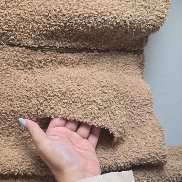 SKIMS Cozy Knit Lounge Zip Up Hoodie Camel Brown-Size 2x/3x - Picture 7 of 14